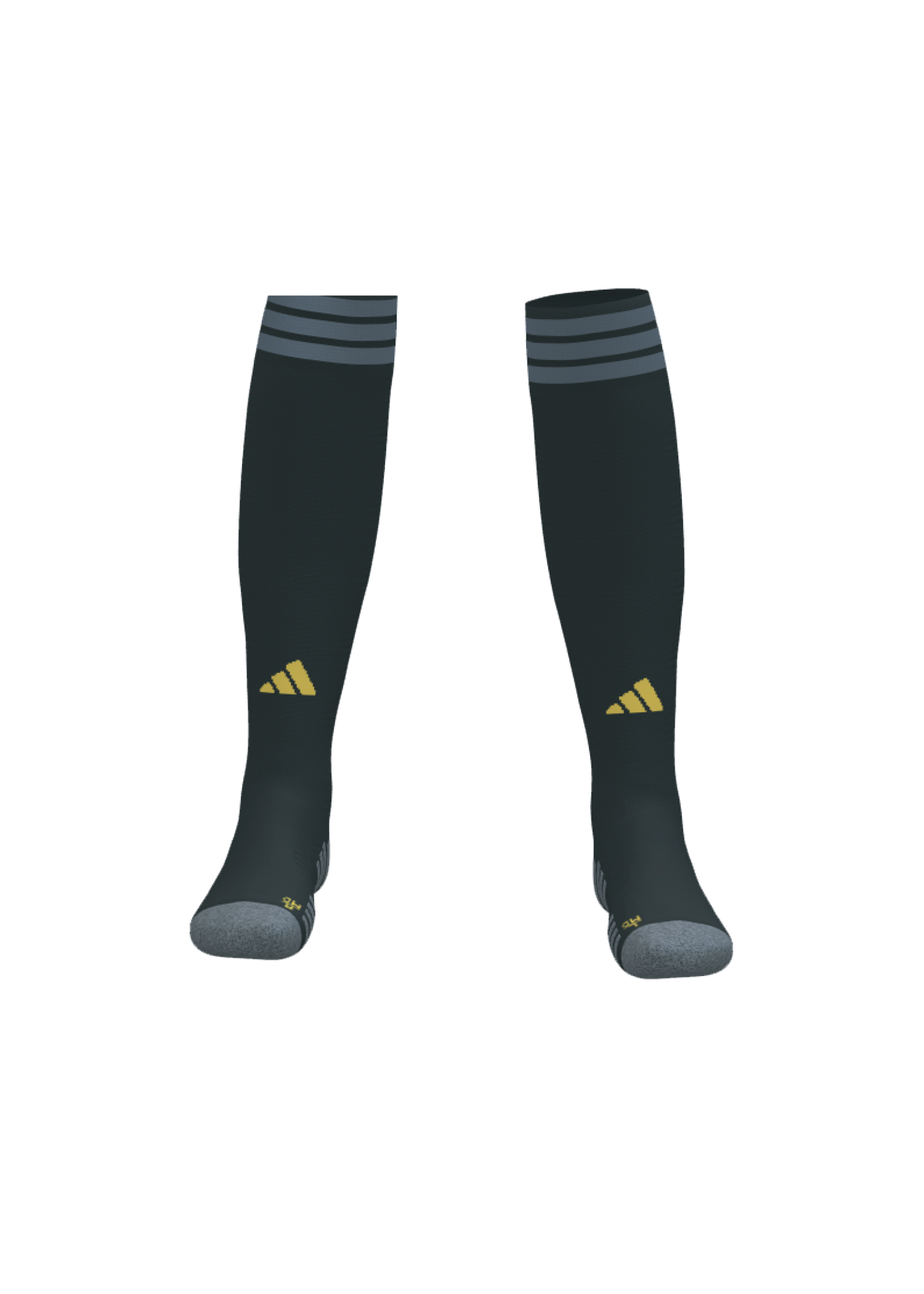SA United miAdiSock26 Game Sock - Black/Yellow