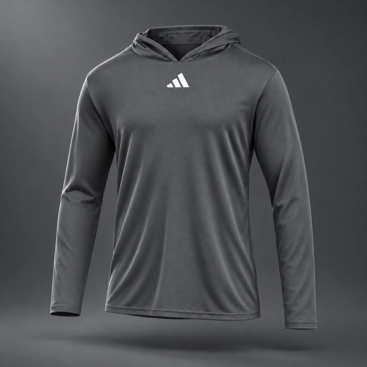adidas D4T LS Hoodie Tee – Dark Gray, lifestyle view