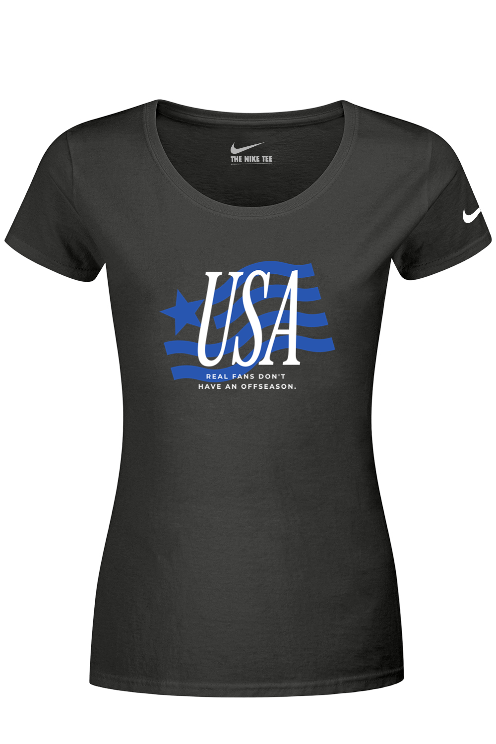 USA Real Fans | Nike Ladies Dri-Fit Scoop Neck T-Shirt