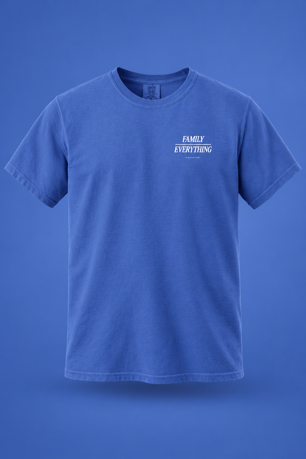 FC Westlake family bundle blue T-shirt, front view