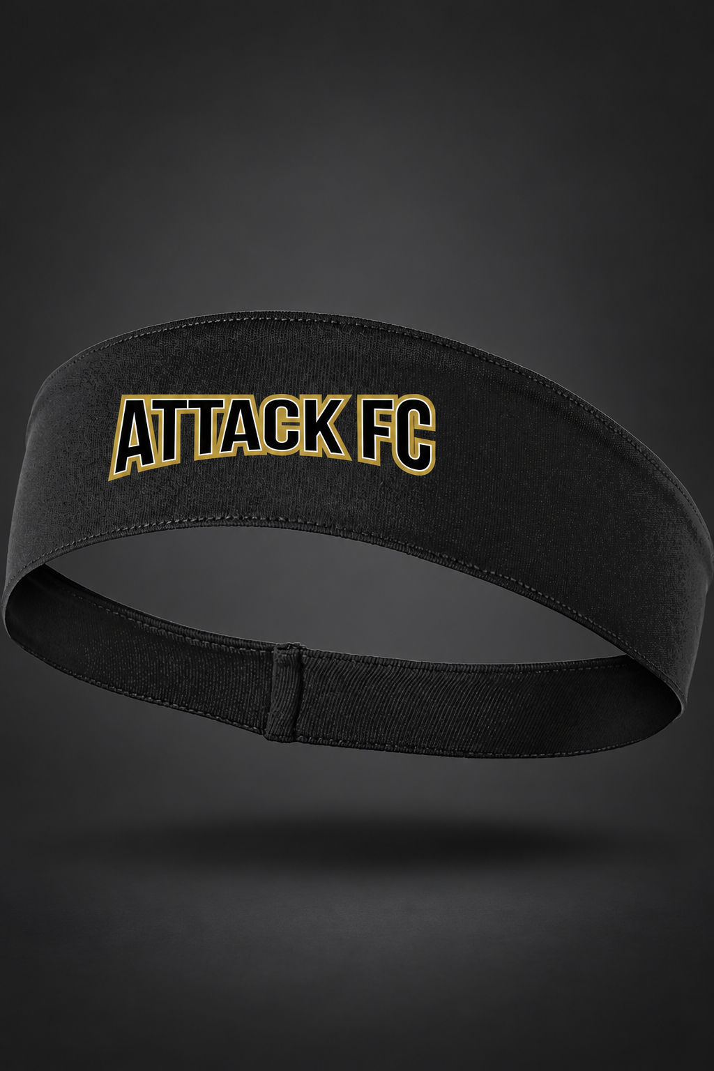 Attack FC | PosiCharge Competitor Headband – Black, front view