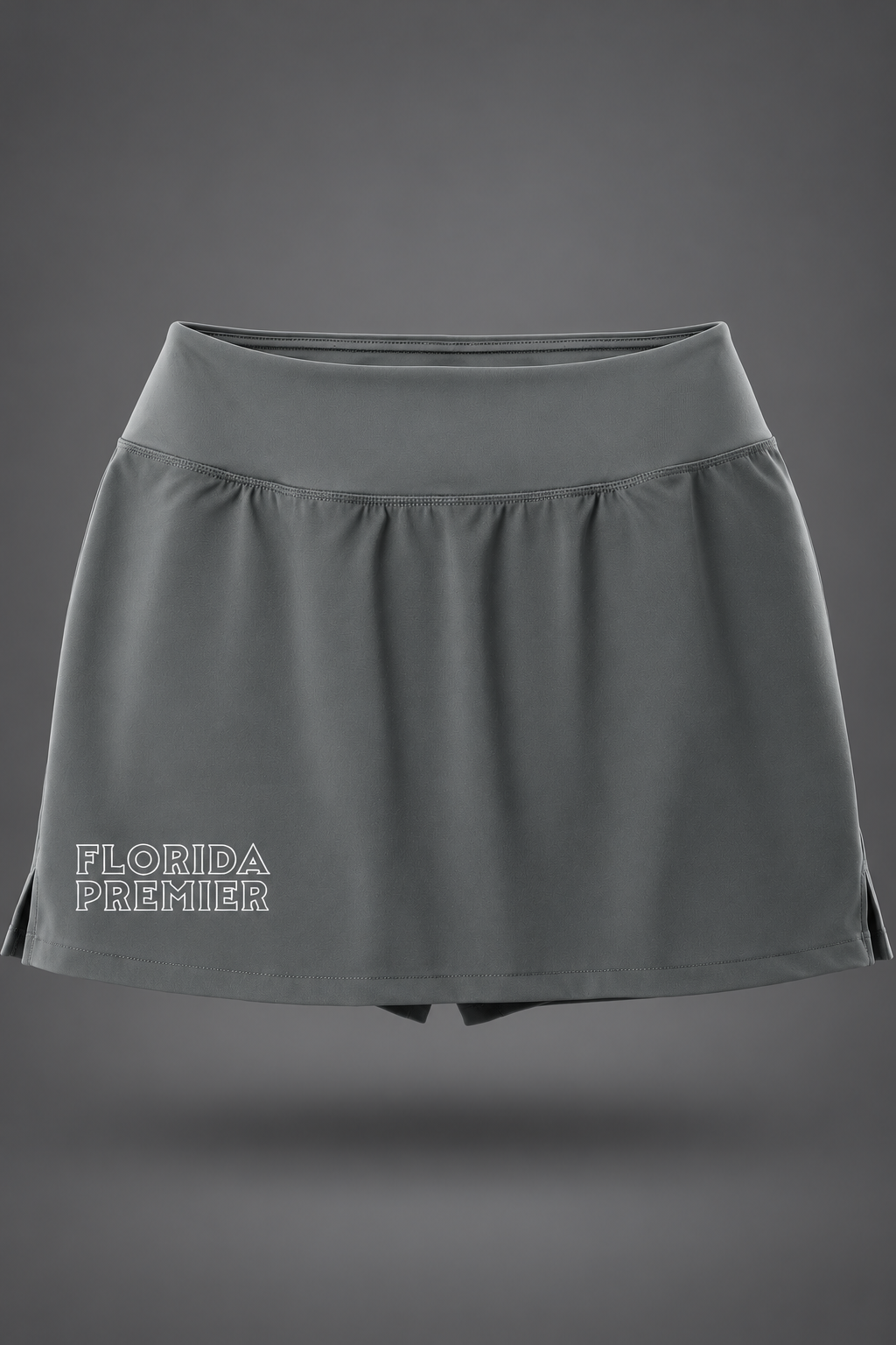 FL Premier Core | Ladies Repeat Skort – Gray, front view