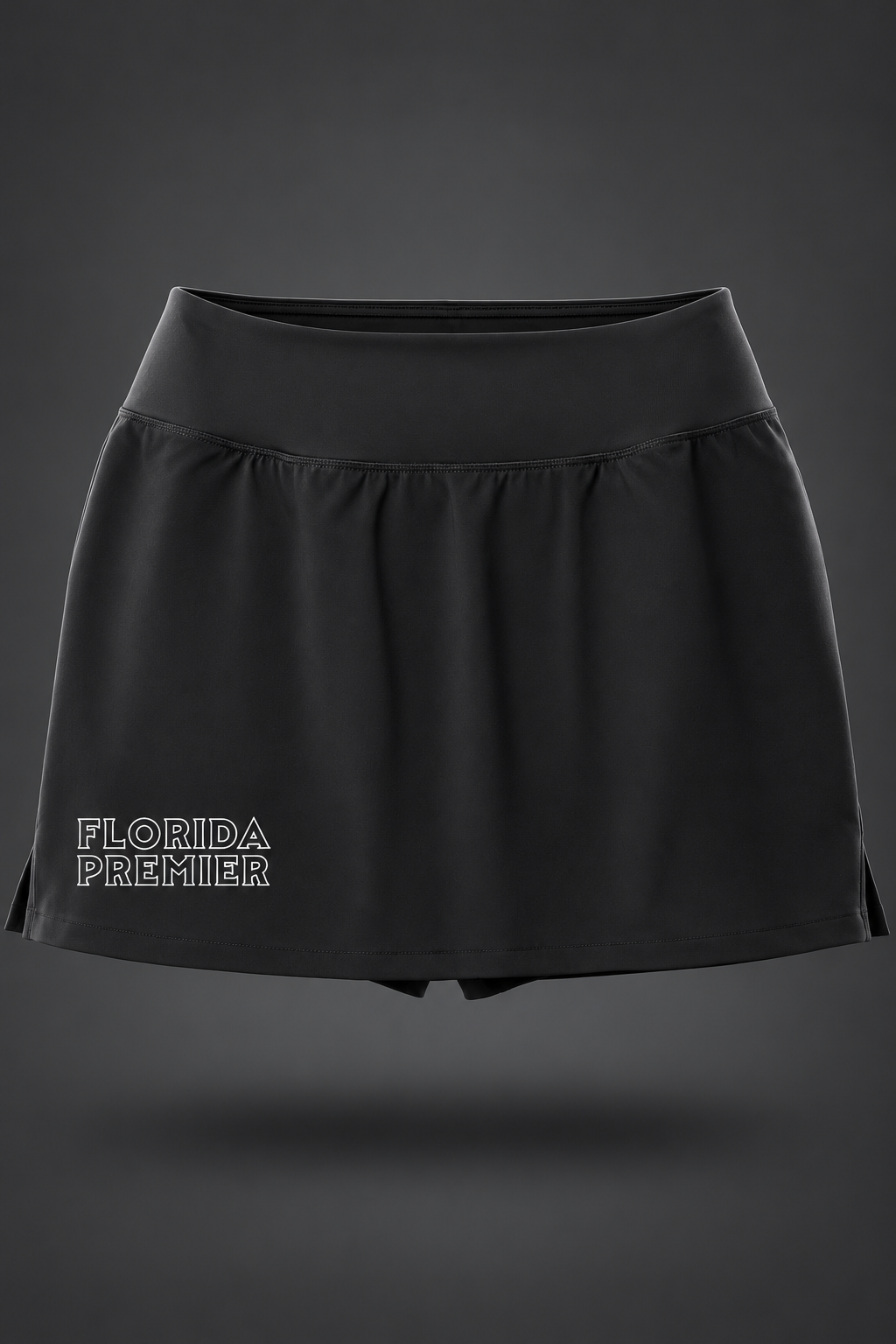 FL Premier Core | Ladies Repeat Skort – Black, front view