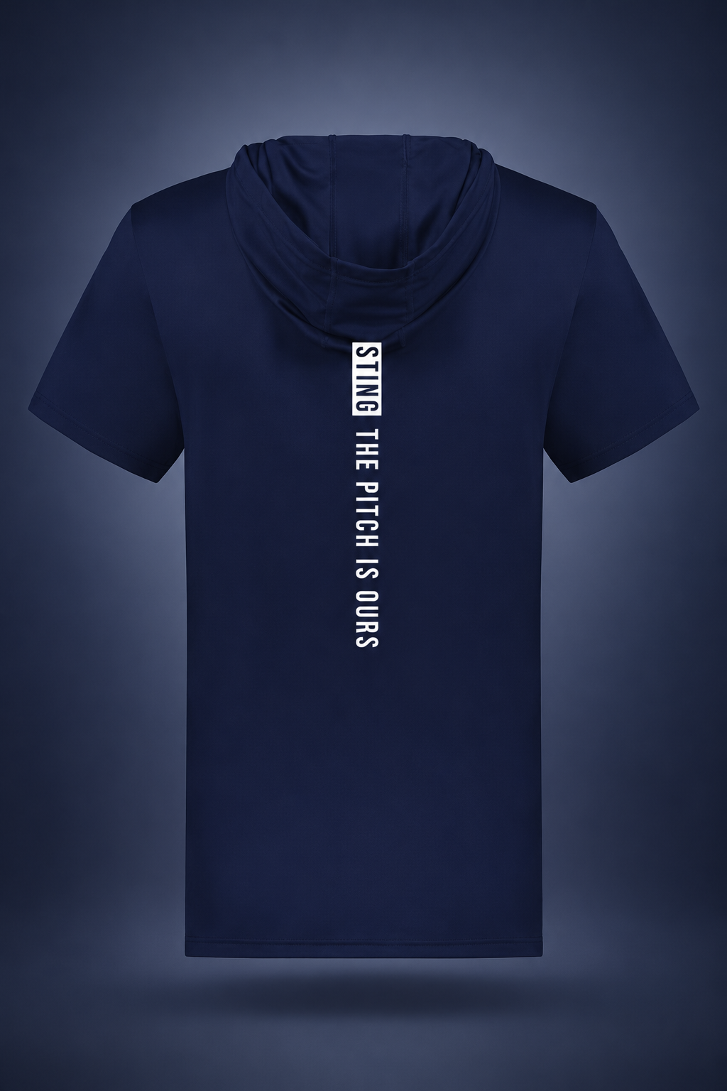 Sting SZN | Pitch Is Ours Coolcore Hoodie | Navy – back view