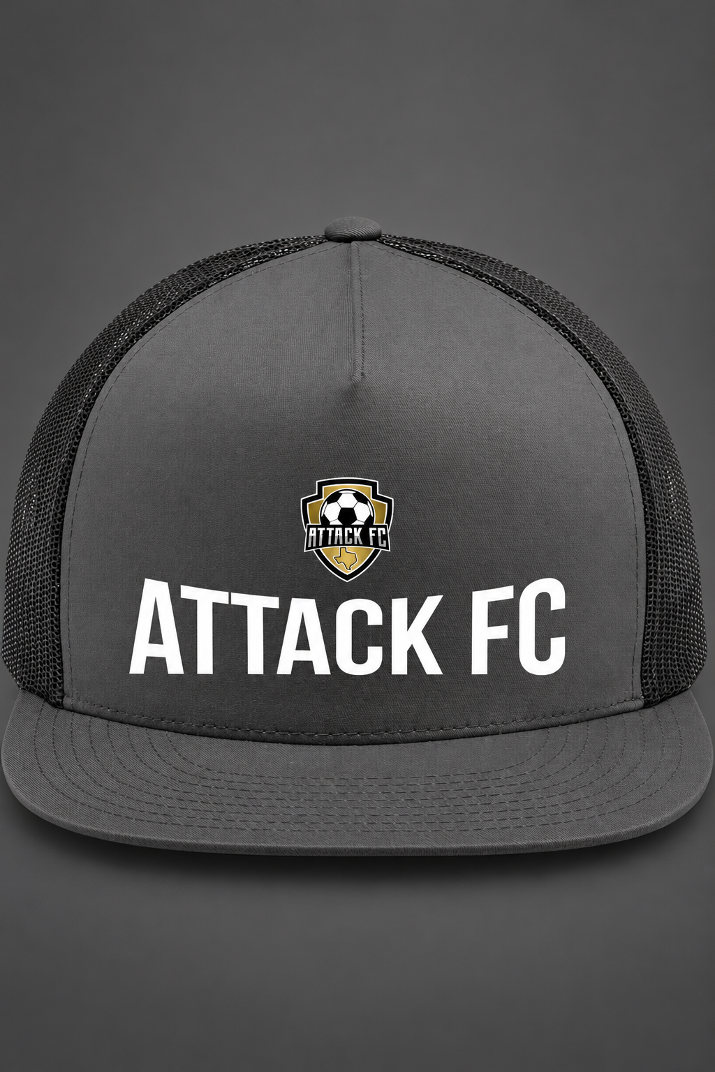 Attack FC | 5-Panel Classic Mesh Back Cap – front view
