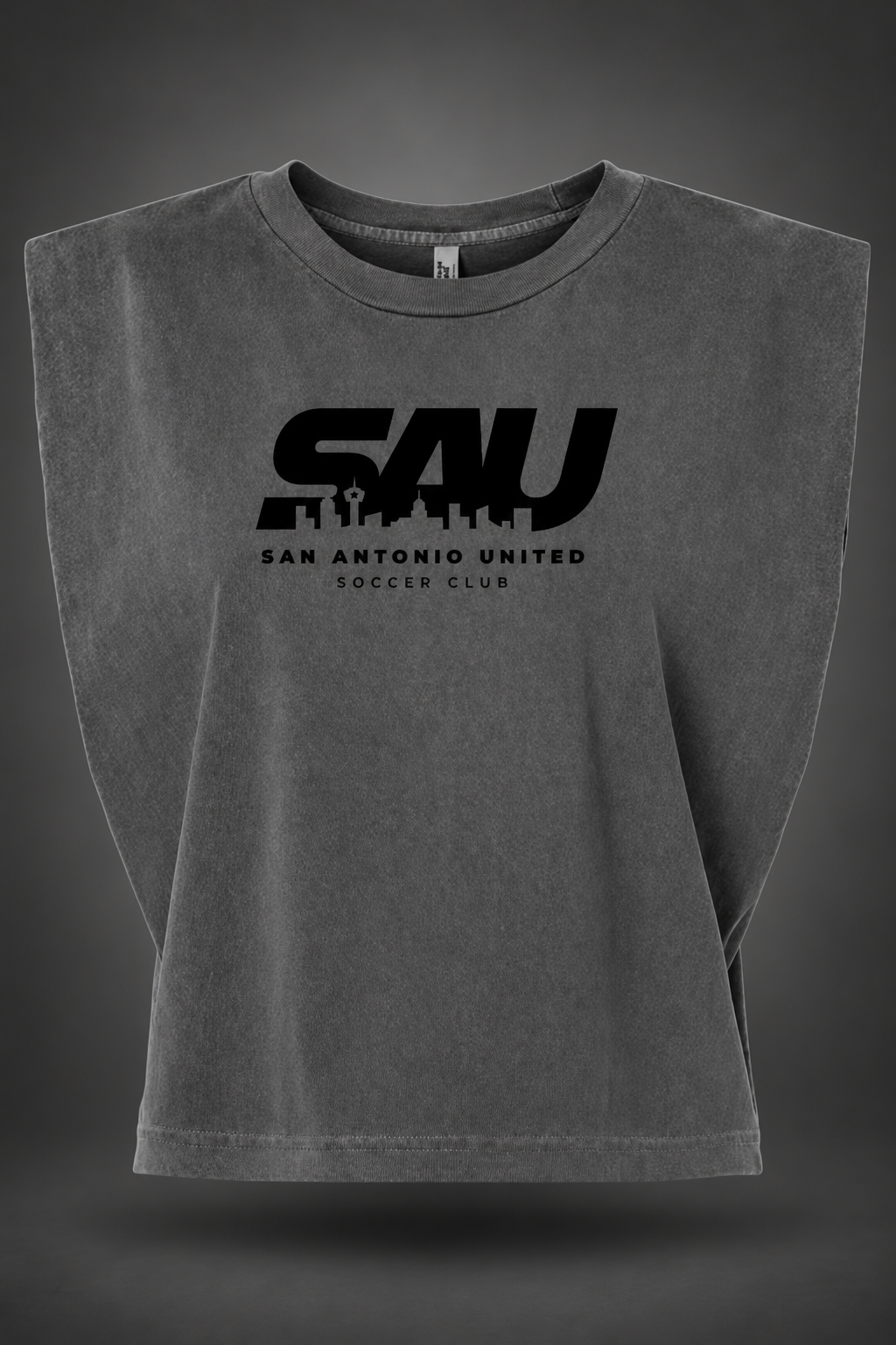 SAU Core | Skyline Muscle Tee – Black, front view