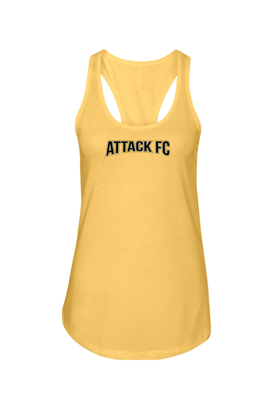 Attack FC | Next Level Ladies Racerback Tank – front view