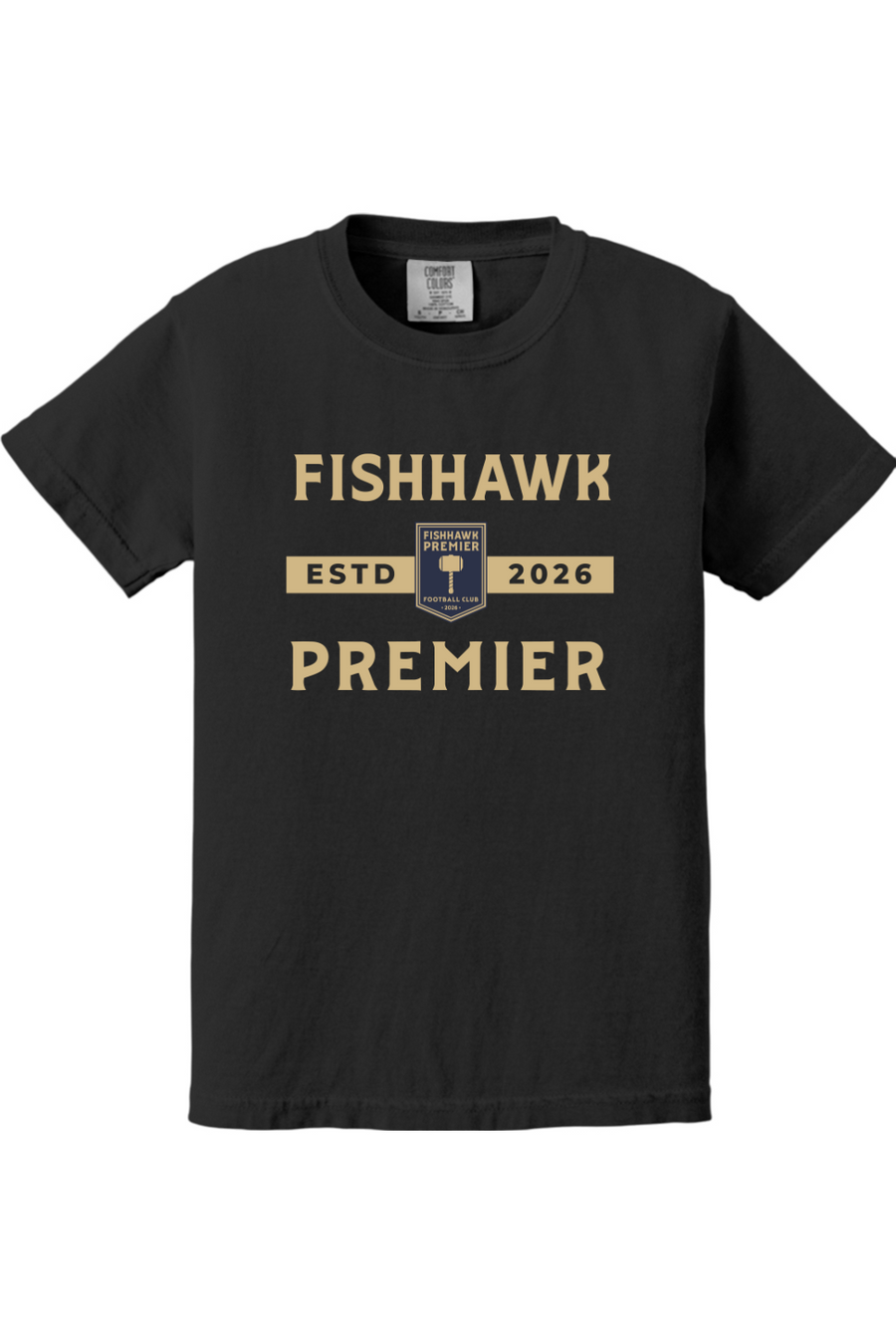 Fishhawk Premier | Youth Core CC Tee – Black, front view